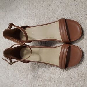 Women's Reaction by Kenneth Cole, brown leather wedges, size 10